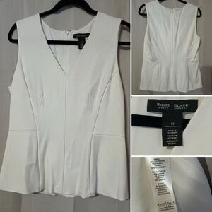 White House Black Market Women's White Top